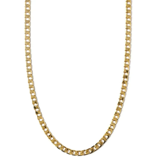 Vero™ | Gold Flat Link Curb Chain Necklace