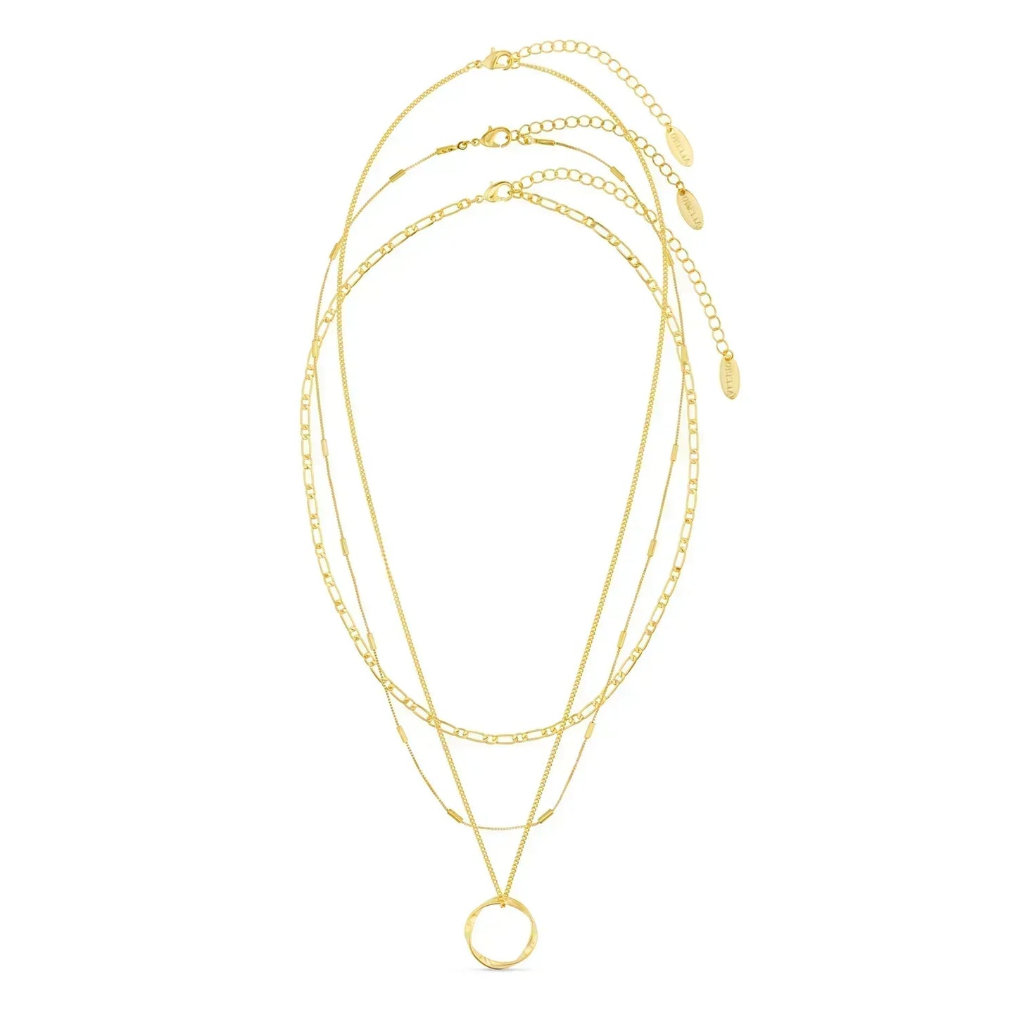 Circa™ | Gold Open Circle Three Row Necklace