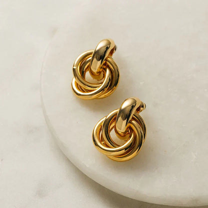 Interlock™ | Gold Statement Earrings