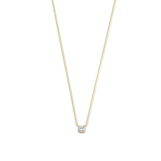 Clea™ | Gold Moissanite Stone Necklace