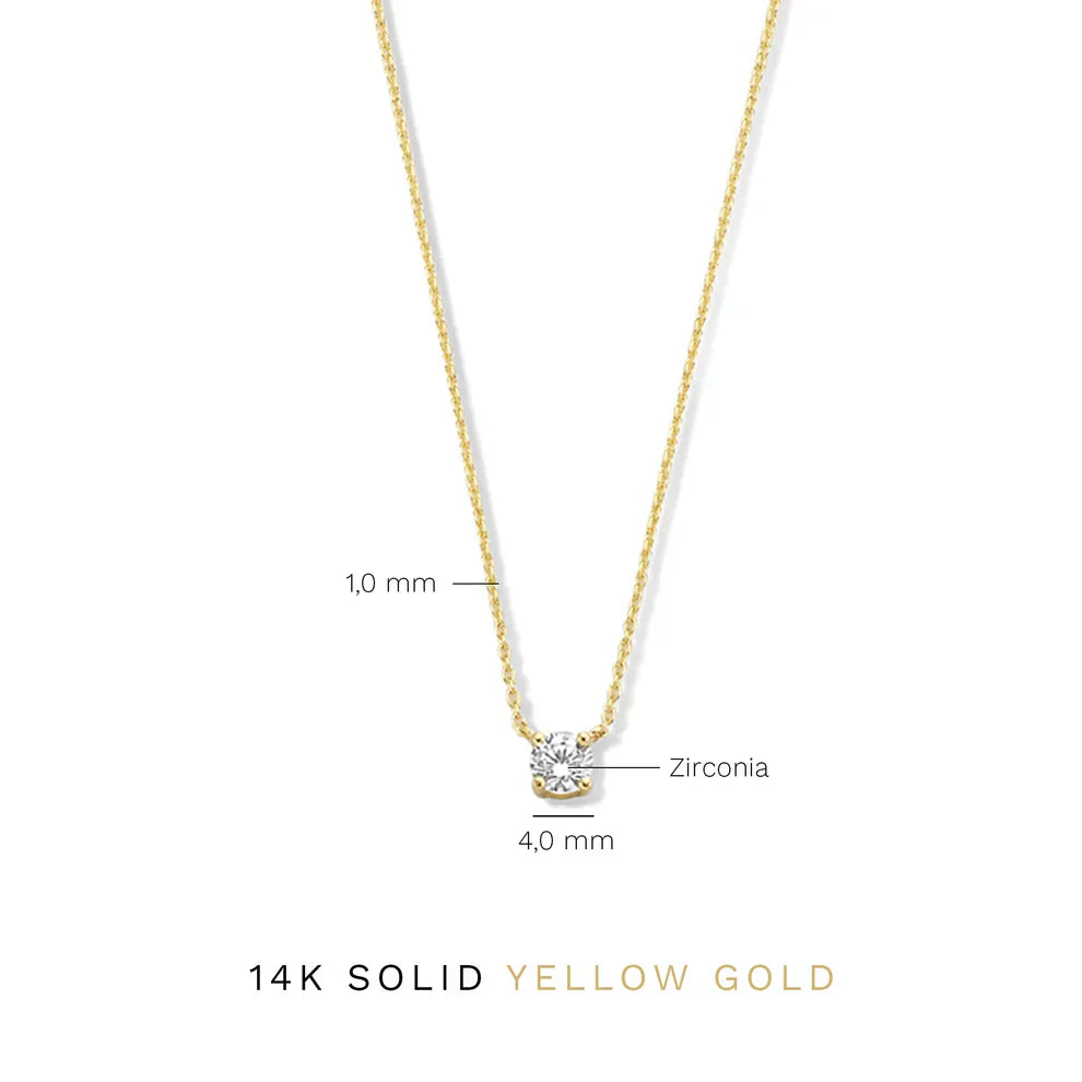 Clea™ | Gold Moissanite Stone Necklace