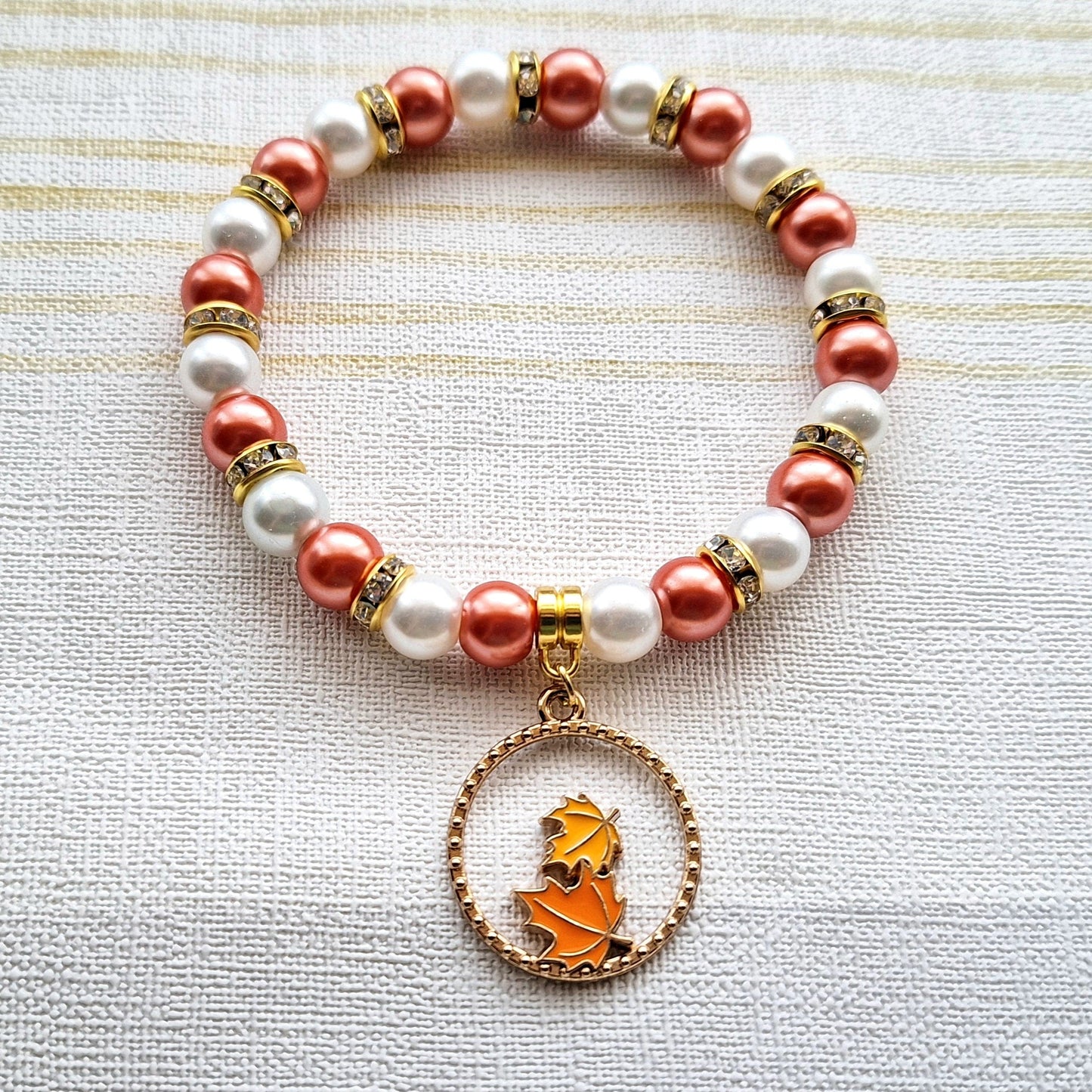 Fall Leaves Charm Bracelet