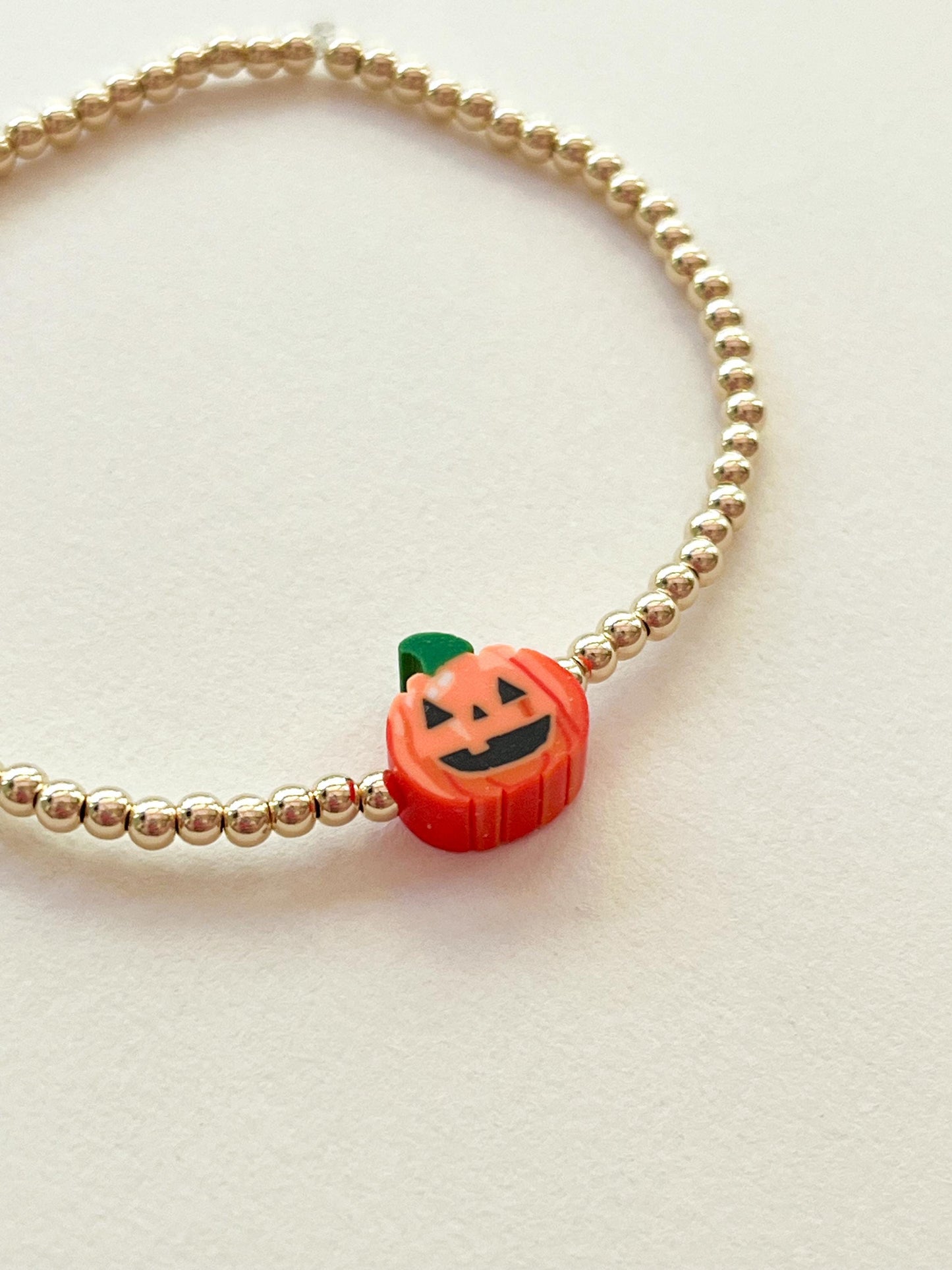 Dainty Halloween Pumpkin Bracelet