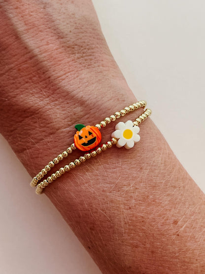 Dainty Halloween Pumpkin Bracelet